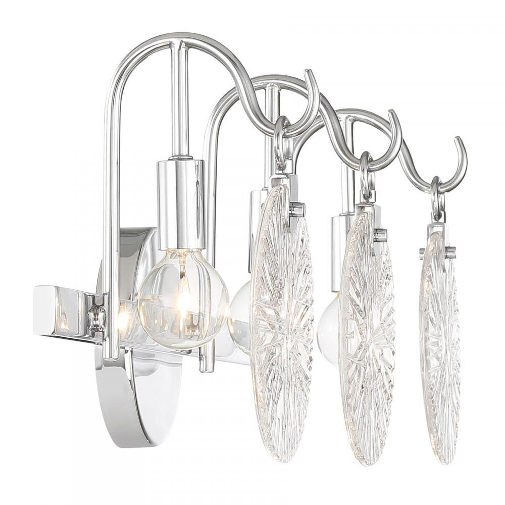 Savoy House Addison 3-Light Bathroom Vanity Light in Polished Chrome, Savoy House 8-3981-3-11 ALXMG