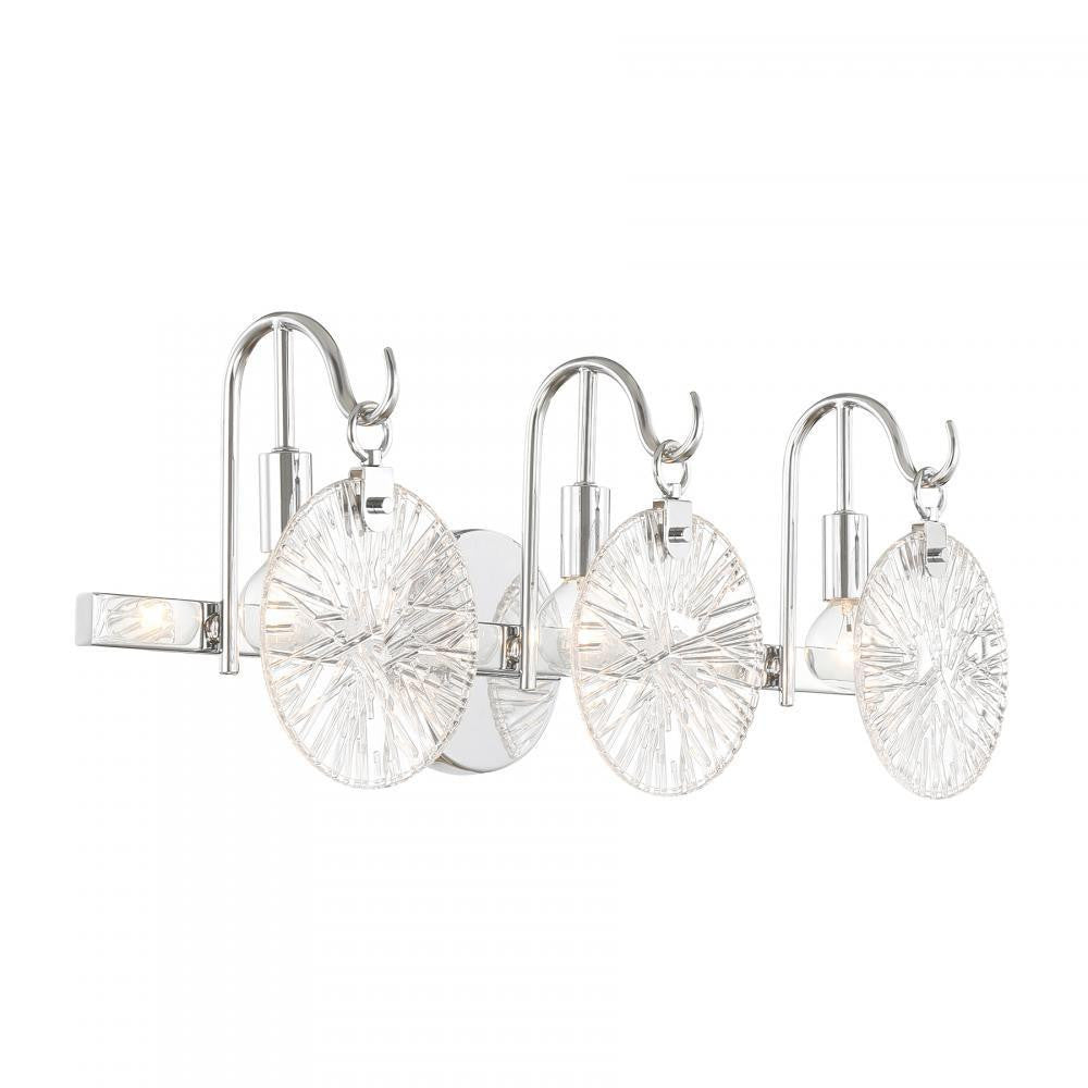Savoy House Addison 3-Light Bathroom Vanity Light in Polished Chrome, Savoy House 8-3981-3-11 ALXMG
