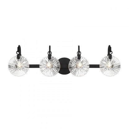 Savoy House Addison 4-Light Bathroom Vanity Light in Matte Black, Savoy House 8-3981-4-BK ALXMM