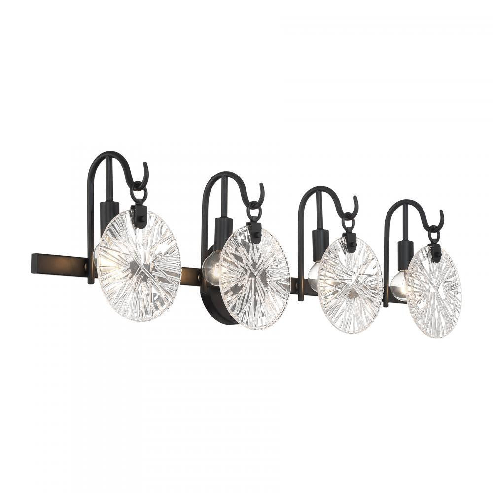 Savoy House Addison 4-Light Bathroom Vanity Light in Matte Black, Savoy House 8-3981-4-BK ALXMM