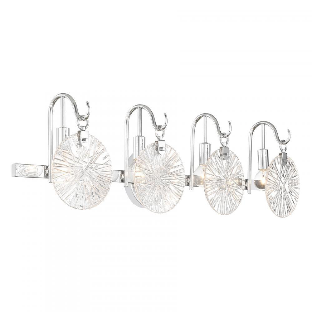 Savoy House Addison 4-Light Bathroom Vanity Light in Polished Chrome, Savoy House 8-3981-4-11 ALXMK