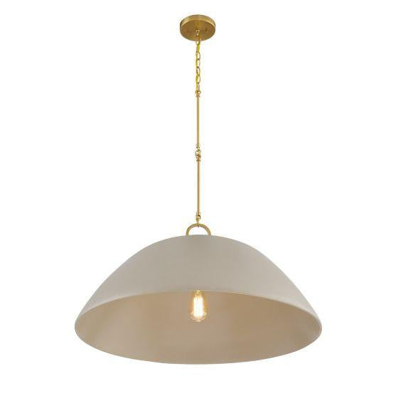 Savoy House Alta 1-Light Pendant Concrete and Brass