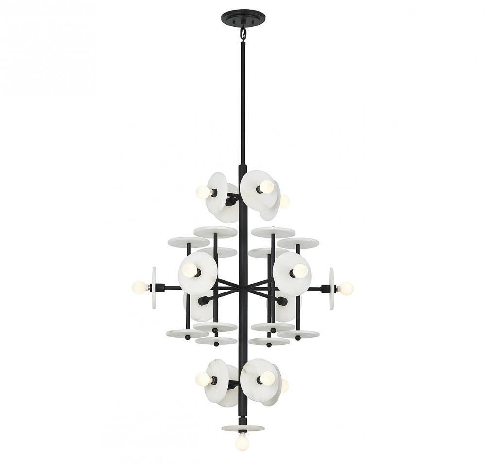 Savoy House Amani 15-Light Chandelier Black Cashmere