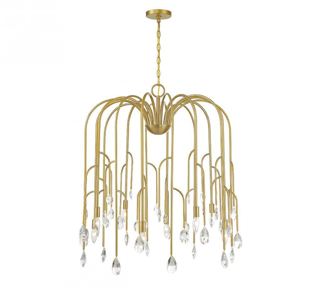 Savoy House Anholt 8-Light Chandelier Noble Brass