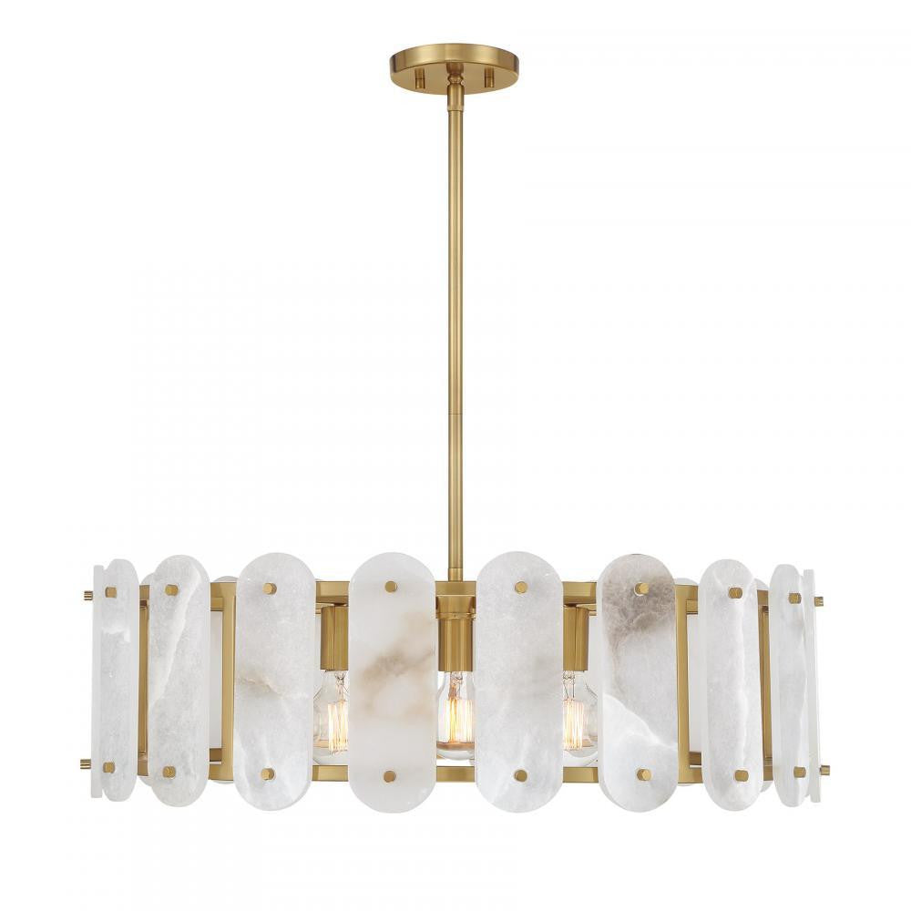 Savoy House Antolini 5-Light Pendant Warm Brass