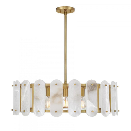 Savoy House Antolini 5-Light Pendant Warm Brass