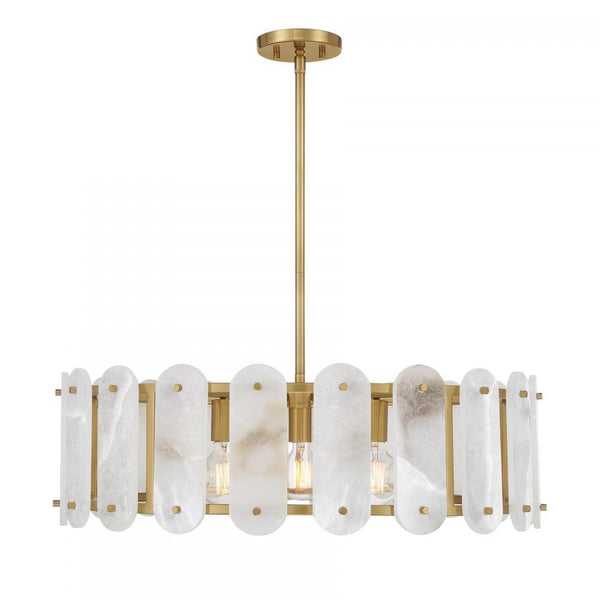 Savoy House Antolini 5-Light Pendant Warm Brass