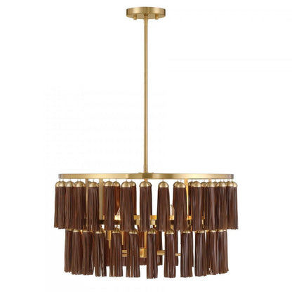 Savoy House Aquitane 4-Light Pendant Warm Brass