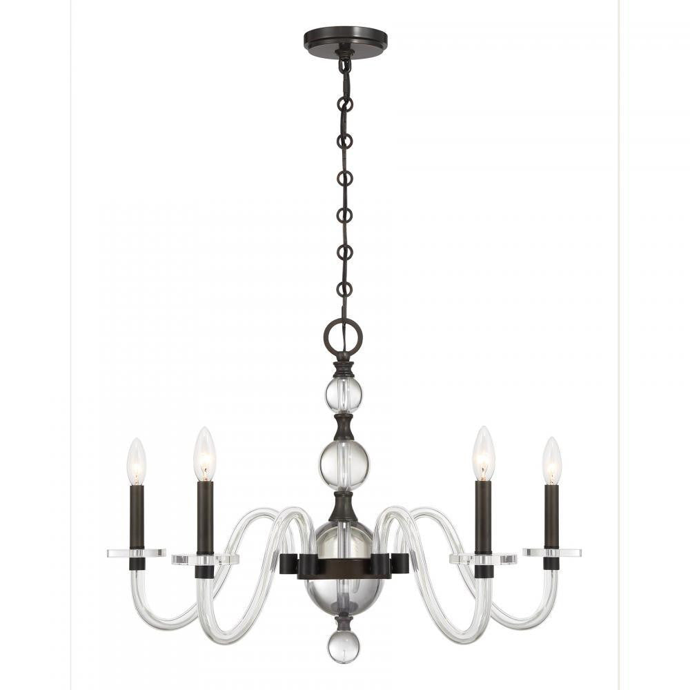 Savoy House Aragon 5-Light Chandelier Mediterranean Bronze