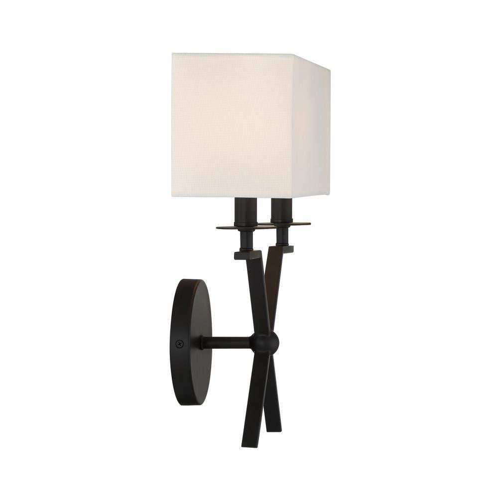 Savoy House Arondale 2-Light Wall Sconce in Matte Black, Savoy House 9-3305-2-89 ALYJW