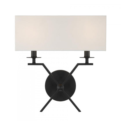 Savoy House Arondale 2-Light Wall Sconce in Matte Black, Savoy House 9-3305-2-89 ALYJW