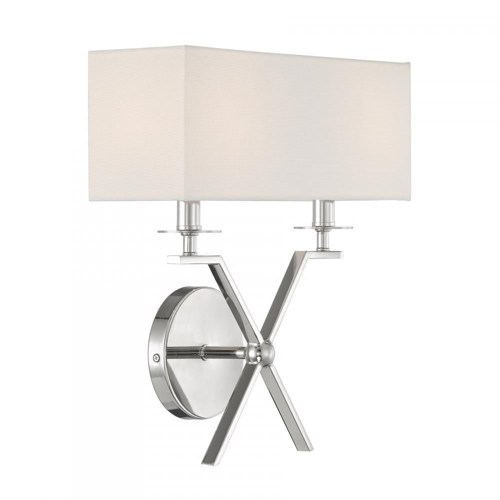 Savoy House Arondale 2-Light Wall Sconce in Polished Nickel, Savoy House 9-3305-2-109 ALYJV