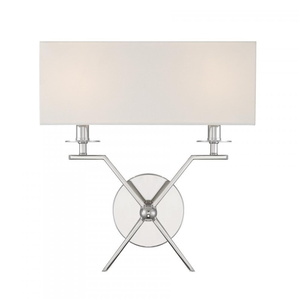 Savoy House Arondale 2-Light Wall Sconce in Polished Nickel, Savoy House 9-3305-2-109 ALYJV