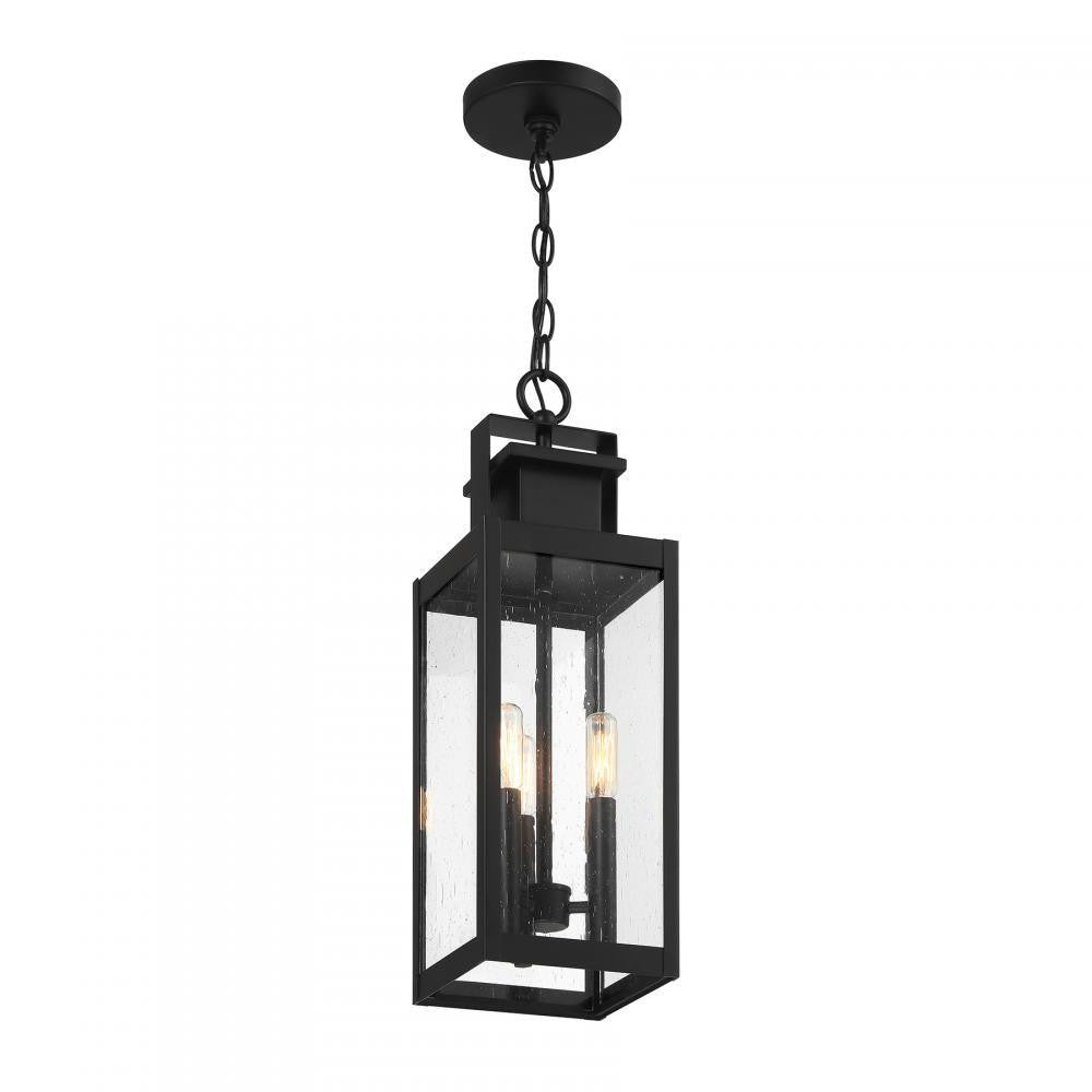 Savoy House Ascott 3-Light Outdoor Hanging Lantern Matte Black