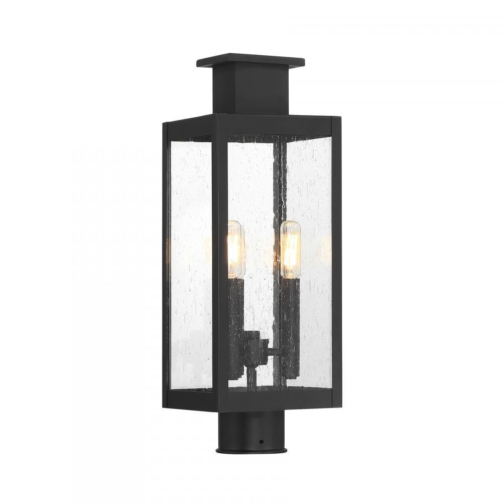 Savoy House Ascott 3-Light Outdoor Post Lantern Matte Black