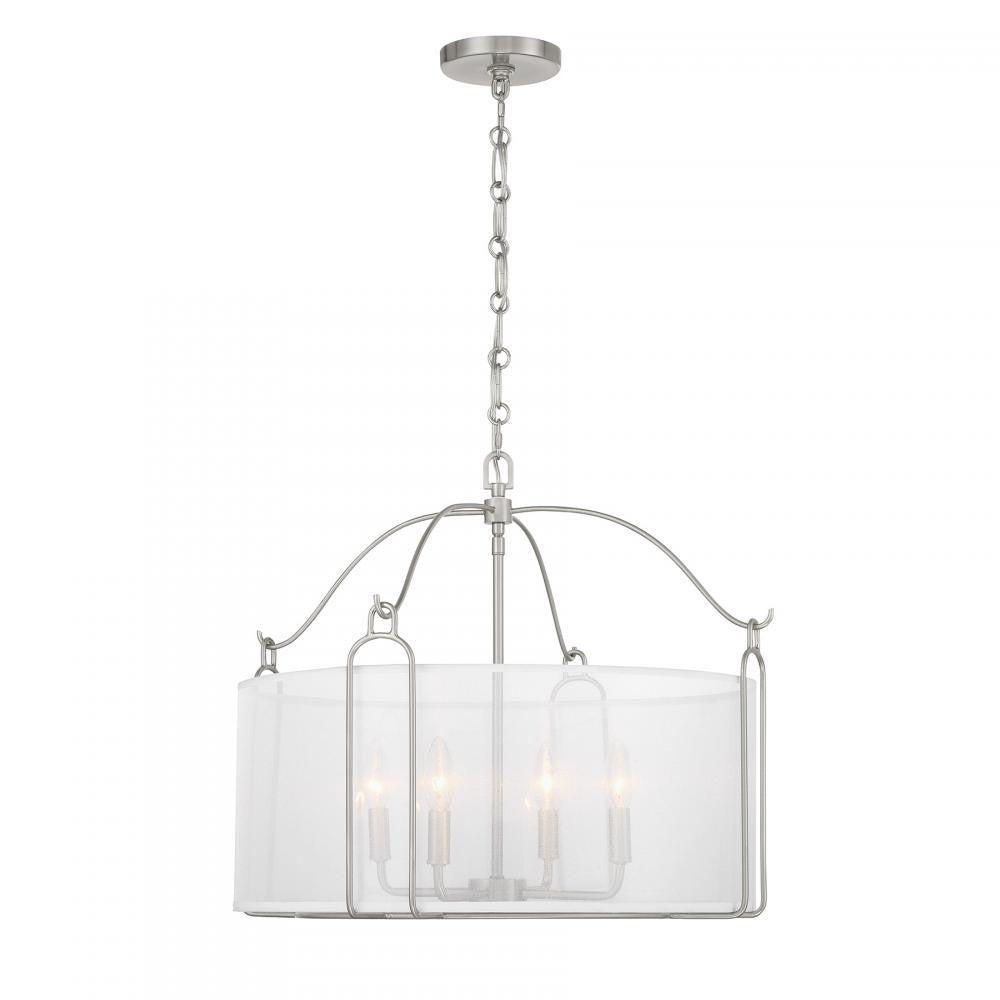 Savoy House Ashlay 4-Light Pendant in Satin Nickel, Savoy House 7-1693-4-SN APTEW