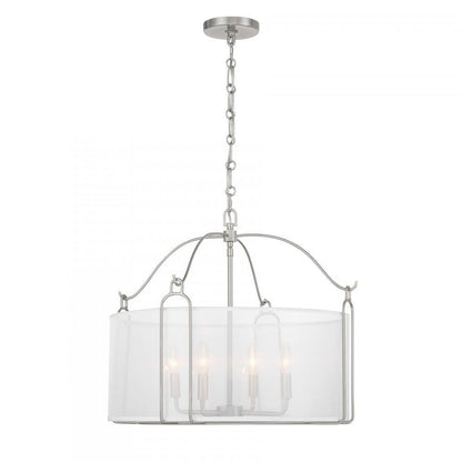 Savoy House Ashlay 4-Light Pendant in Satin Nickel, Savoy House 7-1693-4-SN APTEW