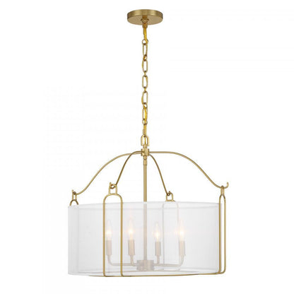 Savoy House Ashlay 4-Light Pendant Warm Brass