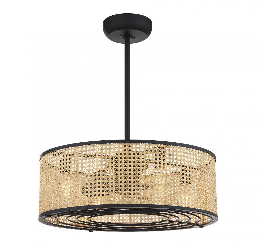 Savoy House Astoria 4-Light Fan D'lier Black