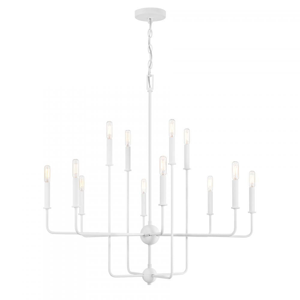 Savoy House Avondale 12-Light Chandelier in Bisque White, Savoy House 1-4046-12-83 ALYL4