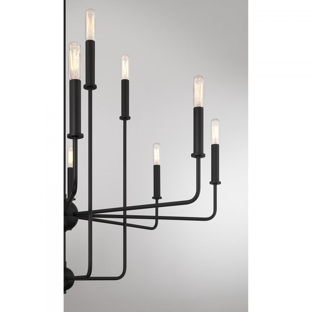 Savoy House Avondale 12-Light Chandelier in Matte Black, Savoy House 1-4046-12-89 ALYL5