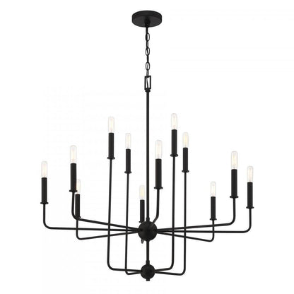 Savoy House Avondale 12-Light Chandelier in Matte Black, Savoy House 1-4046-12-89 ALYL5