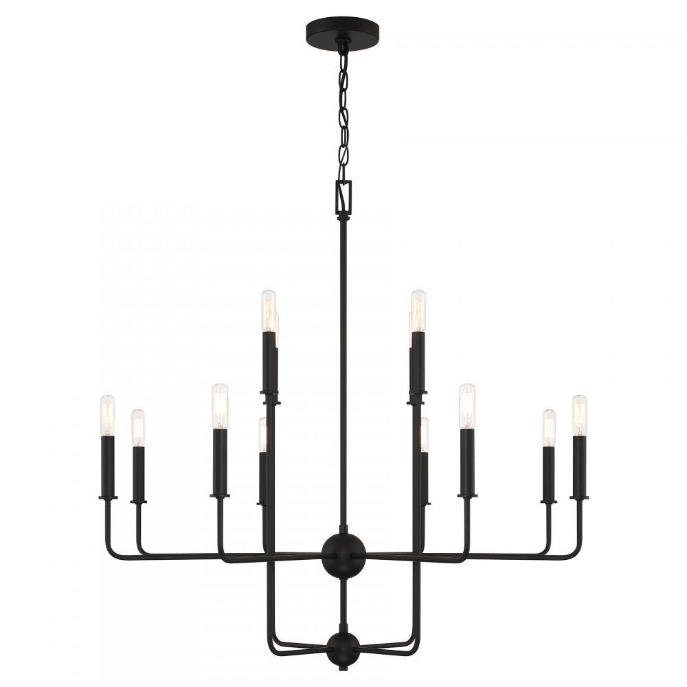 Savoy House Avondale 12-Light Chandelier in Matte Black, Savoy House 1-4046-12-89 ALYL5
