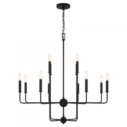 Savoy House Avondale 12-Light Chandelier in Matte Black, Savoy House 1-4046-12-89 ALYL5