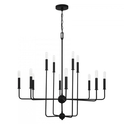 Savoy House Avondale 12-Light Chandelier in Matte Black, Savoy House 1-4046-12-89 ALYL5