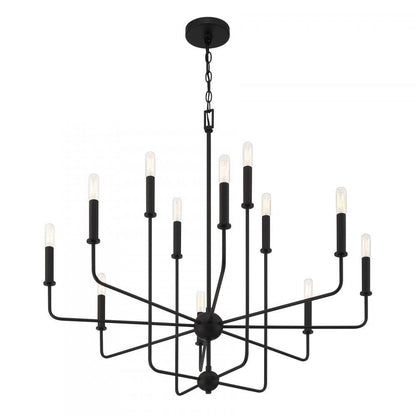 Savoy House Avondale 12-Light Chandelier in Matte Black, Savoy House 1-4046-12-89 ALYL5