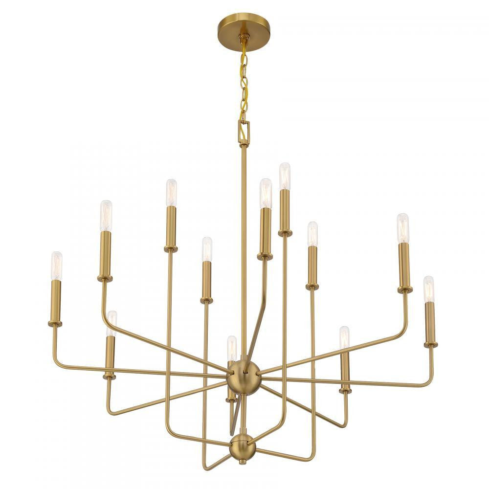 Savoy House Avondale 12-Light Chandelier Matte Black