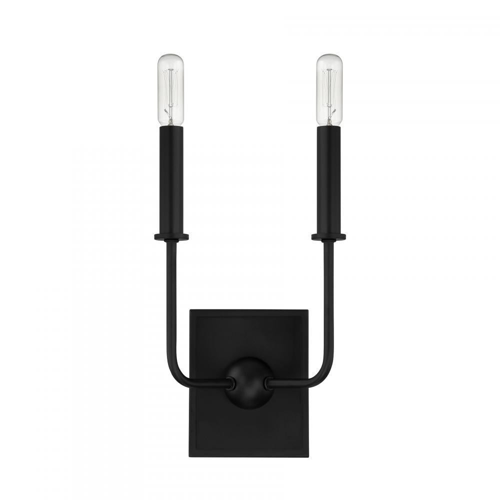 Savoy House Avondale 2-Light Wall Sconce in Matte Black, Savoy House 9-4044-2-89 ALZH9