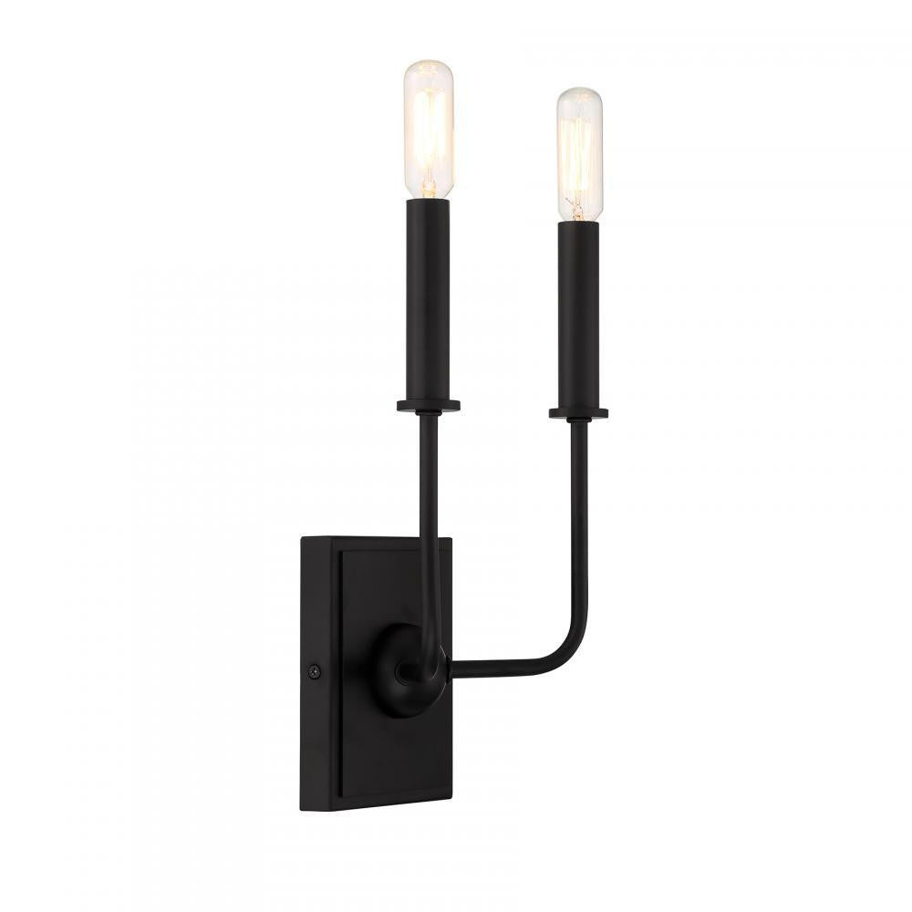 Savoy House Avondale 2-Light Wall Sconce in Matte Black, Savoy House 9-4044-2-89 ALZH9