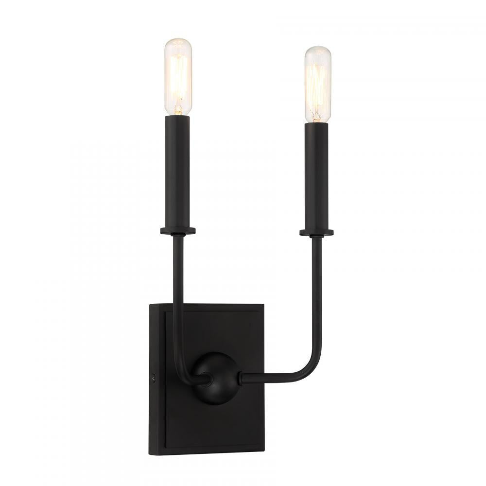 Savoy House Avondale 2-Light Wall Sconce in Matte Black, Savoy House 9-4044-2-89 ALZH9