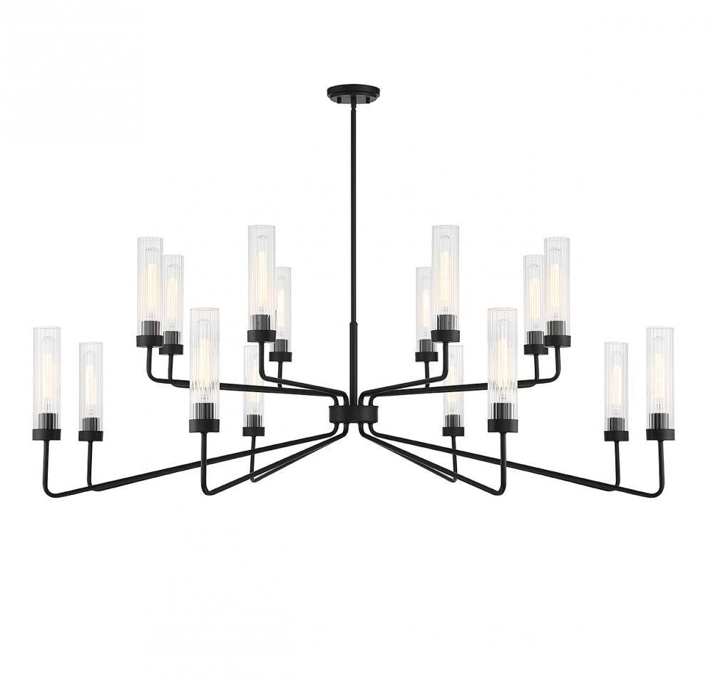 Savoy House Baker 16-Light Chandelier Matte Black