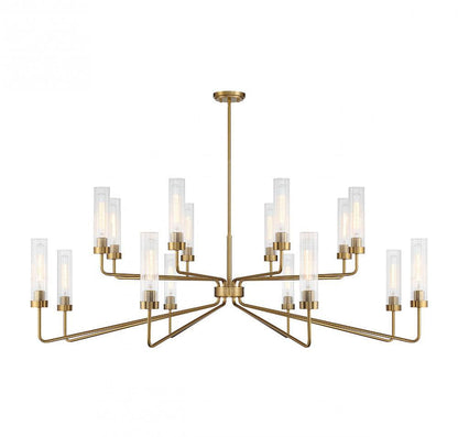 Savoy House Baker 16-Light Chandelier Warm Brass