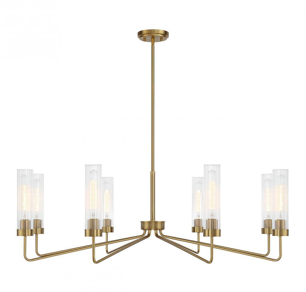 Savoy House Baker 8-Light Chandelier Warm Brass