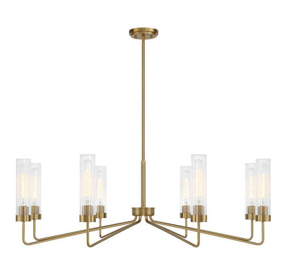Savoy House Baker 8-Light Chandelier Warm Brass