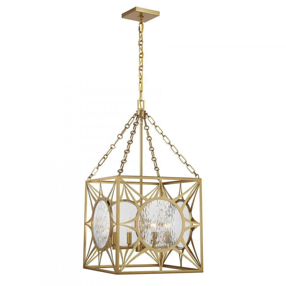 Savoy House Balfour 4-Light Pendant Warm Brass