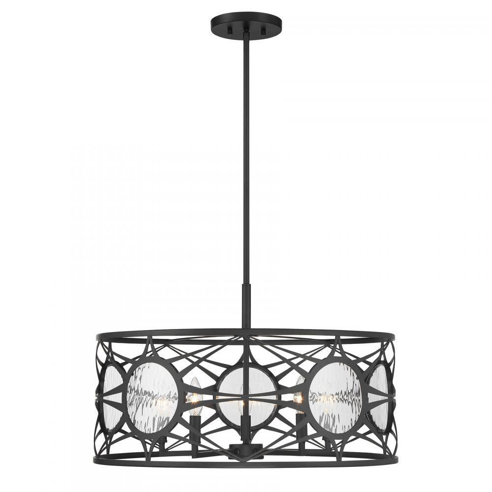 Savoy House Balfour 5-Light Convertible Semi-Flush or Pendant Matte Black