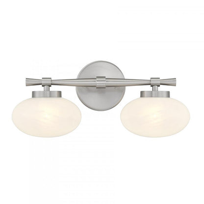 Savoy House Barrow 2-Light Bathroom Vanity Light Satin Nickel