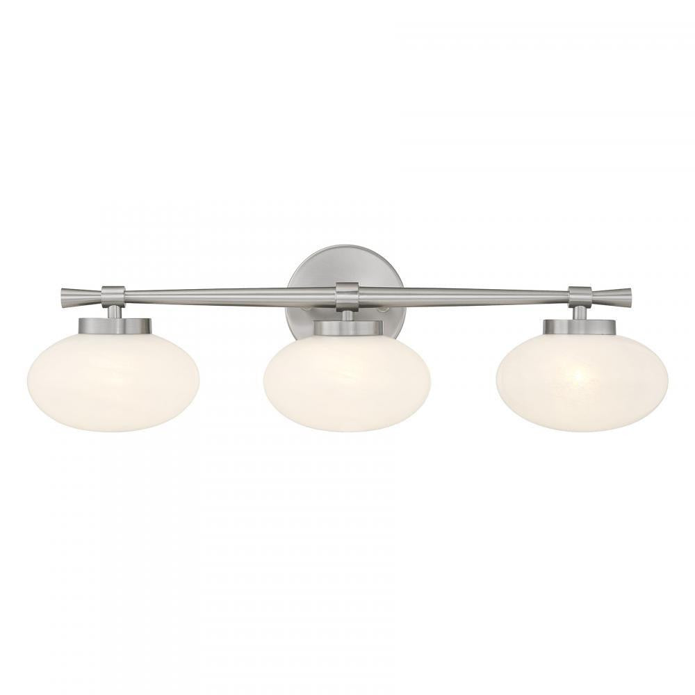 Savoy House Barrow 3-Light Bathroom Vanity Light Satin Nickel