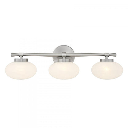 Savoy House Barrow 3-Light Bathroom Vanity Light Satin Nickel