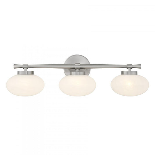 Savoy House Barrow 3-Light Bathroom Vanity Light Satin Nickel