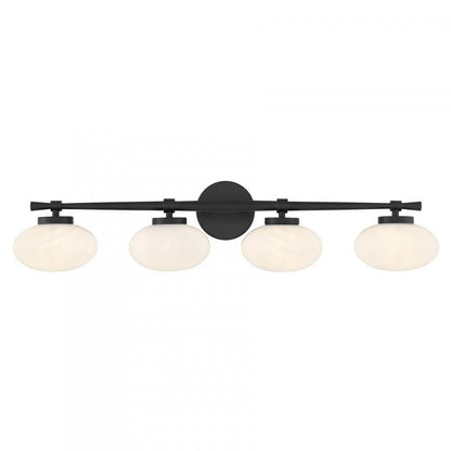 Savoy House Barrow 4-Light Bathroom Vanity Light Matte Black