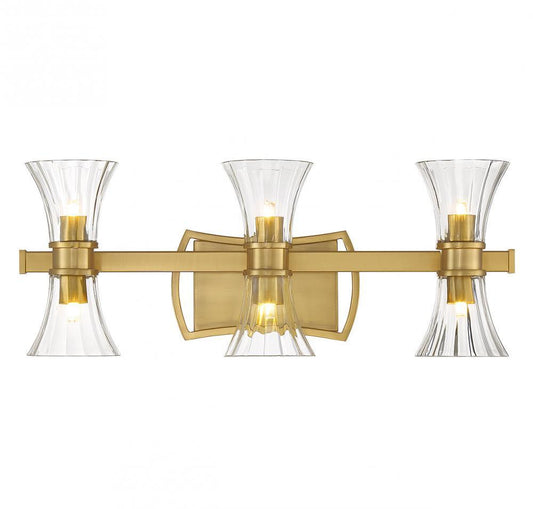 Savoy House Bennington 6-Light Bath Vanity Warm Brass