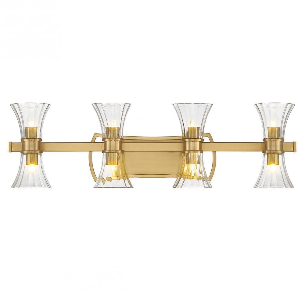 Savoy House Bennington 8-Light Bath Vanity Warm Brass