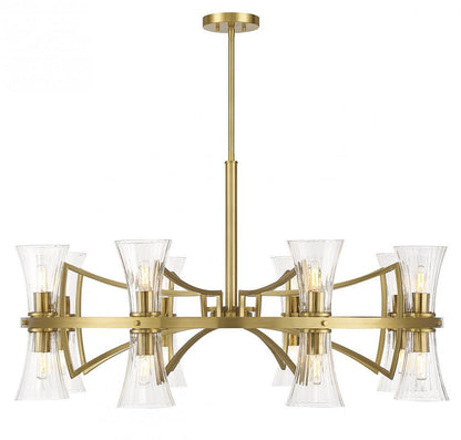Savoy House Bennington 16-Light Chandelier Warm Brass