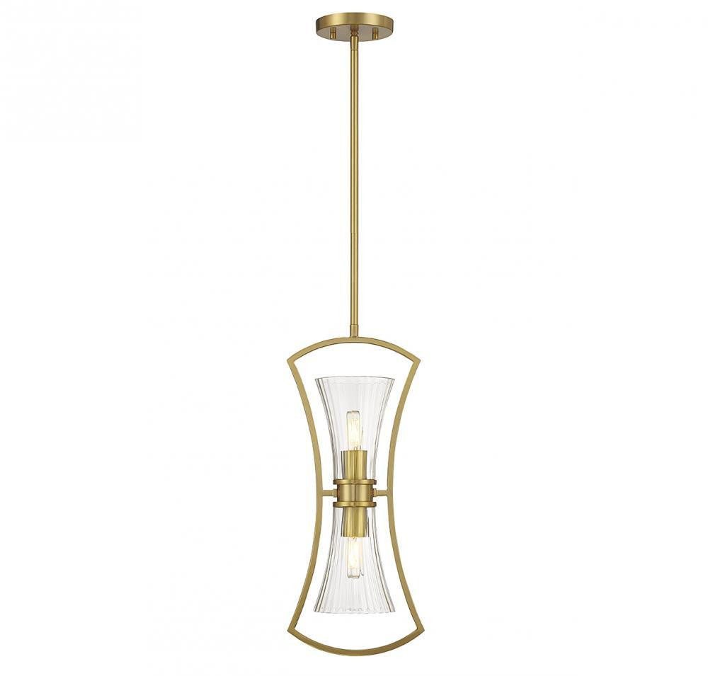 Savoy House Bennington 2-Light Pendant Warm Brass