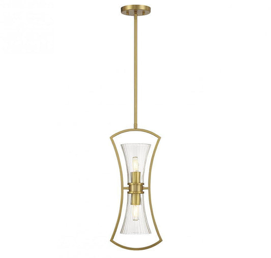 Savoy House Bennington 2-Light Pendant Warm Brass